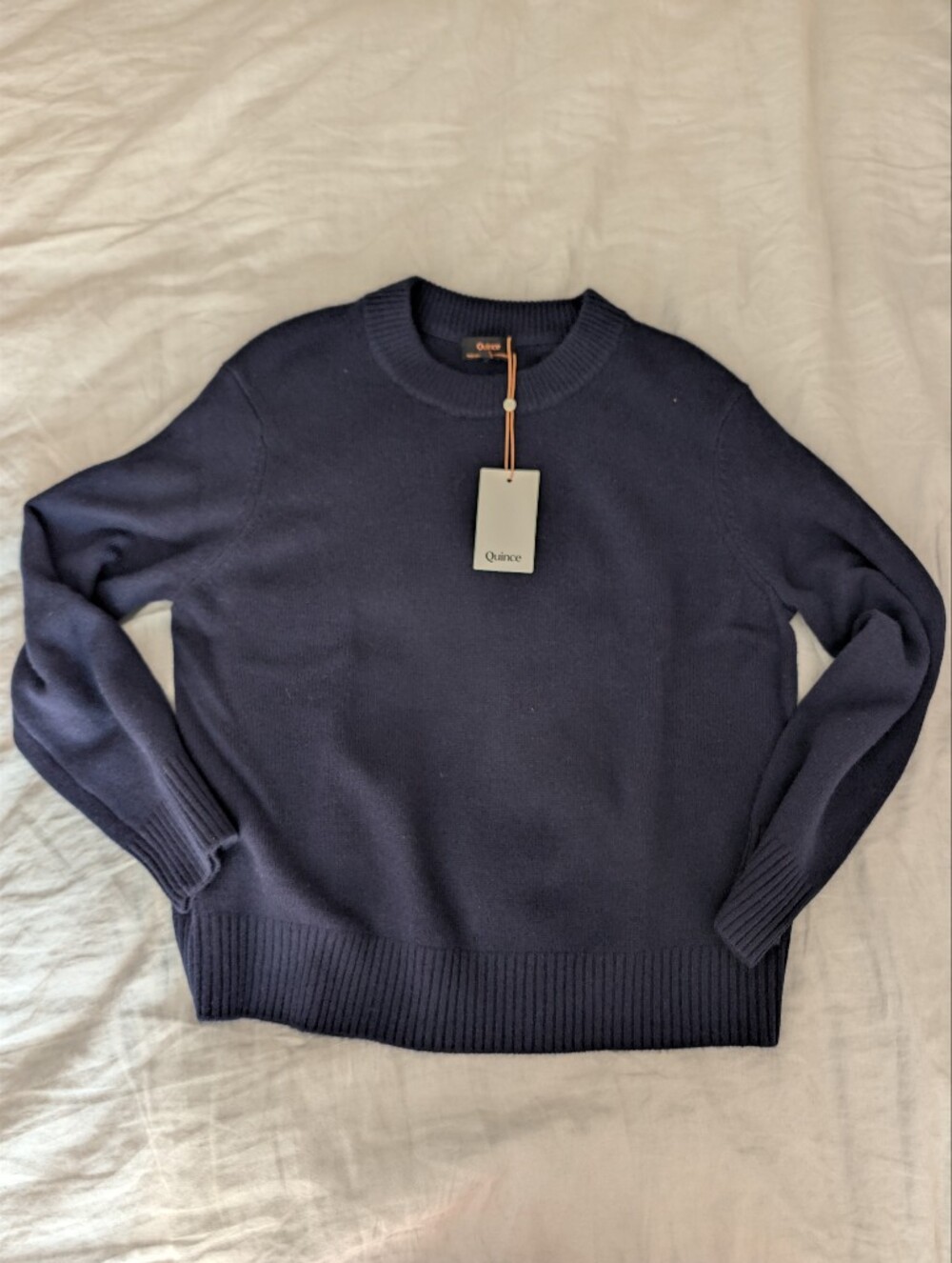 Quince 100% Mongolian Cashmere Navy Oversized Crewneck Sweater Small